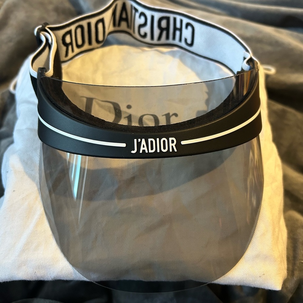 Christian Dior black sun visor